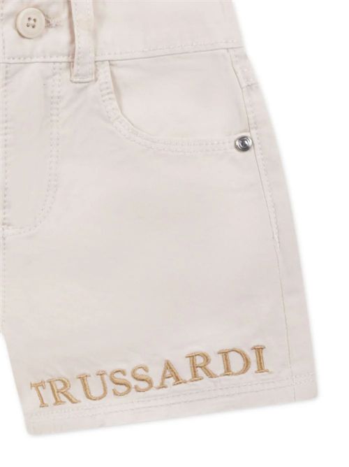 Bermuda con logo ricamato TRUSSARDI JEANS | TIP25041BE/RAMBUTTER